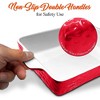 NutriChef 3-Pcs. Rectangular Ceramic Bakeware Set - Durable Non-Stick Ceramic Baking Pans, Dishwasher Safe (Red) - 3 of 4