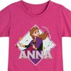 Girls' - Frozen 2 - Anna Fitted Short Sleeve Graphic T-Shirt - 2 of 4