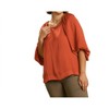 Women's Washed Satin Balloon Sleeve Top - umgee - 2 of 4