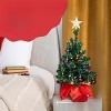 Prextex 22'' Mini Christmas Tree with Lights Ornaments and Presents, Green - 2 of 4