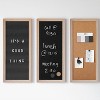 Martha Stewart Cork/Chalk/Letter Board Set Woodgrain Frame Natural Wood: Desk Organizer for Office Organization - 3 of 4