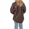 Women's Soft Pleather Button Front Shacket - ALLIE ROSE - 2 of 4