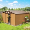 Garden Metal Shed, Storage Shed Utility Storage with Double Locking Doors for Bike Tools - 2 of 4