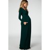 PinkBlush Green Long Sleeve Maternity Nursing Maxi Dress - 2 of 4