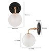 LNC Cllenqy Matte Gold Modern/Contemporary Vanity  Lights,Clear Glass/Opal Glass, 1 Light/ 3 Light - 3 of 4