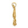 Black Bow Jewelry 14k Yellow Gold Satin & Diamond-Cut Eagle Pendant, 23 x 33mm - 2 of 4