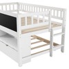 PAGED Twin Size Low Loft Bed Modern Pine Bed Frame with 2 Movable Storage Shelves and Blackboard for Bedroom - 4 of 4