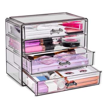 Sorbus X-large Makeup Organizer Case - 4 Piece Set (12 Drawers) : Target