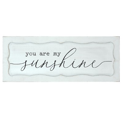VIP Wood 35 in. White Sunshine Sign