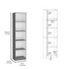 TOAOTBNBO 5 Cube Bookcase with Storage Cabinet, Space-Saving Wood Bookshelf Tall Narrow Display Shelves for Tight Spaces and Balcony - 3 of 4