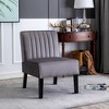 NicBex Velvet  Accent Chair with Minimalist Design,Modern Armless Chairs with Solid Wood Legs for Bedroom,Reading Room,2PC - 2 of 4