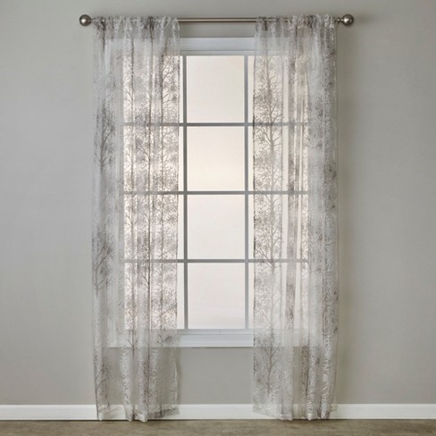 SKL Home By Saturday Knight Ltd Shadow Trees Window Curtain Panel - Taupe - image 1 of 4