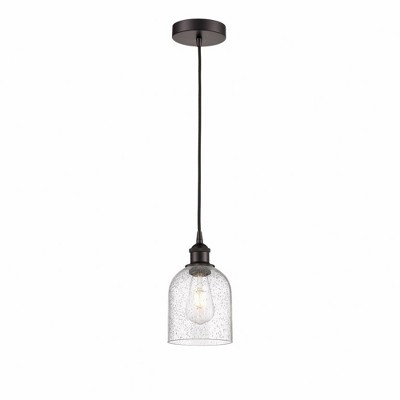 Bella - 1 Light Cord Hung Mini Pendant In Industrial Style-9.5 Inches Tall and 5.5 Inches Wide