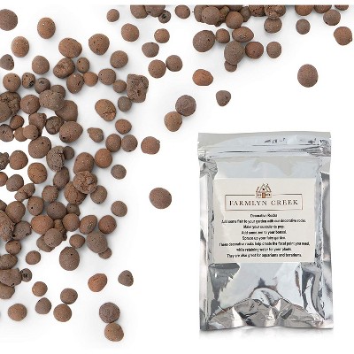 Farmlyn Creek Clay Pebbles for Plant, Terrarium, Vase Filler (Brown, 3 Sizes)