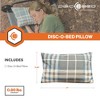 Disc-O-Bed Compact and Packable Travel Pillow with Washable Cover, Ultralight for Backpacking, Hiking, and Camping, Ocean Plaid - 3 of 4
