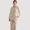 Anna-Kaci Lounge Women's Woodland Animal Pajama Set with Button-Up Long Sleeve Top and Relaxed Fit Pants - 3 of 4