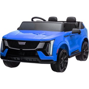 24V Licensed Cadillac Ride On Truck Car for Kids - 2 Seater Electric Vehicle w/Parent Remote Control, Smooth Start, for Boys Girls - 1 of 4