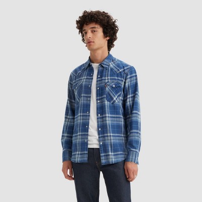 Levi's® Men's Western Classic Fit Long Sleeve Button-down Shirt - Crater  Indigo : Target