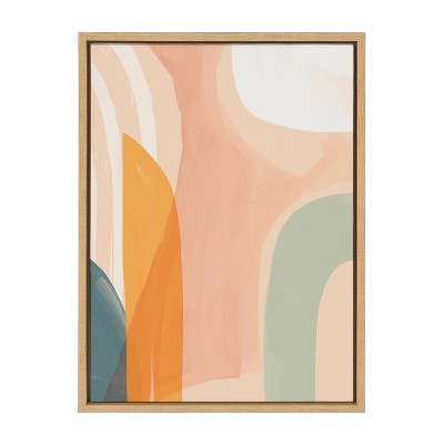 18" x 24" Sylvie Sunrise Over Marrakesh Framed Canvas by Kate Aurelia Holloway Natural - Kate & Laurel All Things Decor