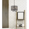 Elegant Lighting Elise 14 inch pendant in black - 2 of 4