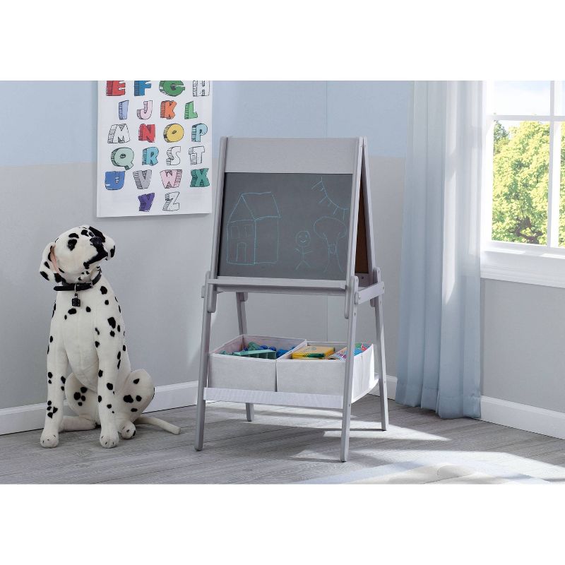 Delta Children MySize Double-Sided Storage Easel- Gray, 3 of 10
