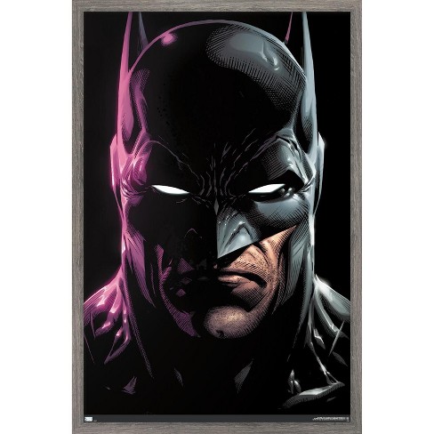 Trends International DC Comics Batman - Portrait Framed Wall Poster Prints Barnwood Framed Version 22.375 x 34