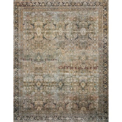 7'6"x9'6" Layla Rug Olive Green/Charcoal Gray - Loloi Rugs