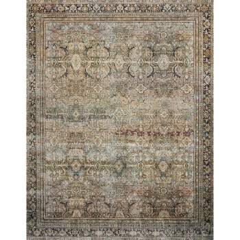 9'x12' Layla Rug Olive Green/Charcoal Gray - Loloi Rugs