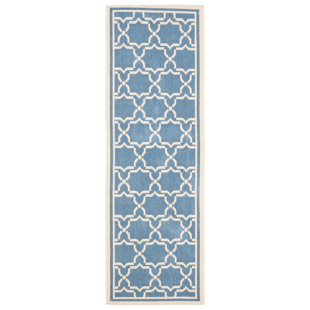 2'3inX10' Runner Isla Patio Rug Blue/Beige - Safavieh