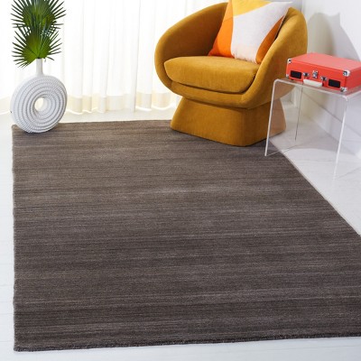 Charcoal Hand-Knotted Wool 6' x 9' Area Rug