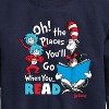 Boys' - Dr. Seuss - Oh! Places You'll Go When You Read Graphic Long Sleeve Fleece Sweatshirt - 2 of 4