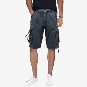 X RAY Men's Belted 12.5" Inseam Cargo Shorts,Camo Shorts - 1 of 4