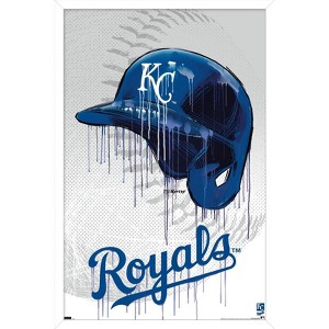 Trends International MLB Kansas City Royals - Drip Helmet 22 Framed Wall Poster Prints - 1 of 4