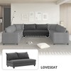 YOOCOZZ Chenille Sectional Sofa Piece with Pillows - 2 of 4