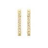 GILDED  1/2 cttw Lab Diamond 14KT Gold Plated Sterling Silver Hoop Earrings, Hinged Diamond Hoops for Women – Elegant Gold Hoops Jewelry - 2 of 4
