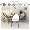LeisureMod Upholstered Dining Chair in Vynil with Stainless Steel Legs, Urbane Collection - 4 of 4