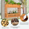 Costway 2-Tier Raised Garden Bed Elevated Wood Planter Box for Vegetable Flower Herb - 4 of 4