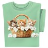 Collections Etc Spring Kitten Basket Short Sleeve Graphic T-Shirt - 2 of 4
