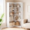 Jojoka 72" L-Shaped 5-Tier Corner Bookshelf, Wood Bookcase with Anti-Tip - 4 of 4