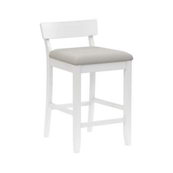 Warren Wood and Upholstered Counter Height Stool Sea White - Hillsdale Furniture
