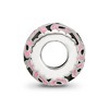 Black Bow Jewelry Sterling Silver, Pink Enamel Awareness Ribbon Bead Charm - 2 of 4