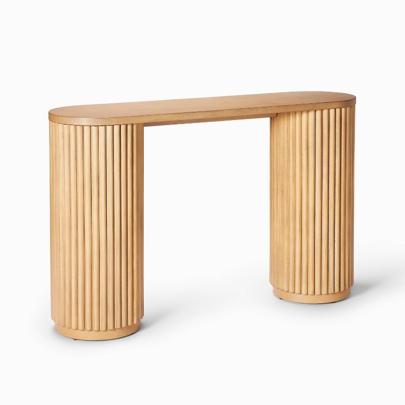 Dowel Console Table Natural - Threshold&#8482; designed with Studio McGee, 1 of 9