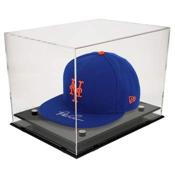 OnDisplay Deluxe UV-Protected Baseball Hat/Helmet Display Case - Black Base