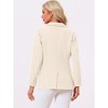 Allegra K Women's Bussiness Work Office One Button Open Front Blazer - 3 of 4