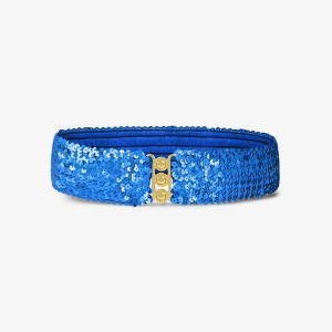 Anna-Kaci Women's Sequin Elastic Waist Belt with Gold Tone Clasp - 1 of 4