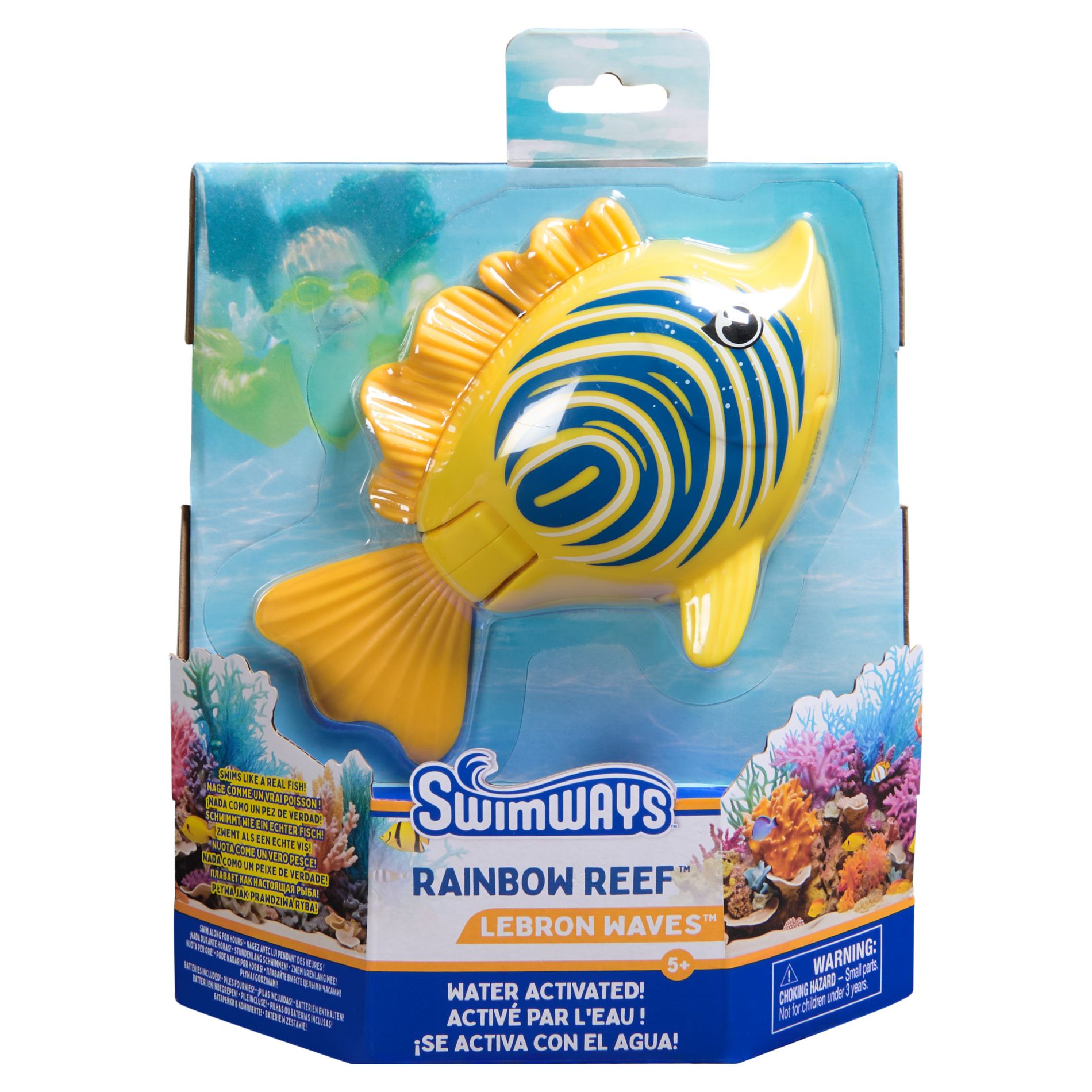 Swimways Rainbow Reef Fish, Lebron Waves: Dive Toy for Ages 5 and Up