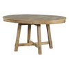 Modern Round Extendable Dining Table With 16" Leaf Wood Kitchen Table Easy Assembly Extendable Dining Room Table - 3 of 4