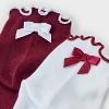 Girls' 2pk Ruffle Trim Bow Dressy Ankle Socks - Cat & Jack™ - 3 of 3