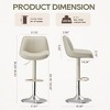 Ora Maison Set of 2 Adjustable Swivel Black Bar Stools 26–34", Faux Leather Counter Chairs with Footrests for Kitchen Island or Home Bar - 4 of 4