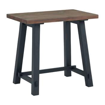 32" Small Adam Solid Wood Desk Rustic Natural - Alaterre Furniture
